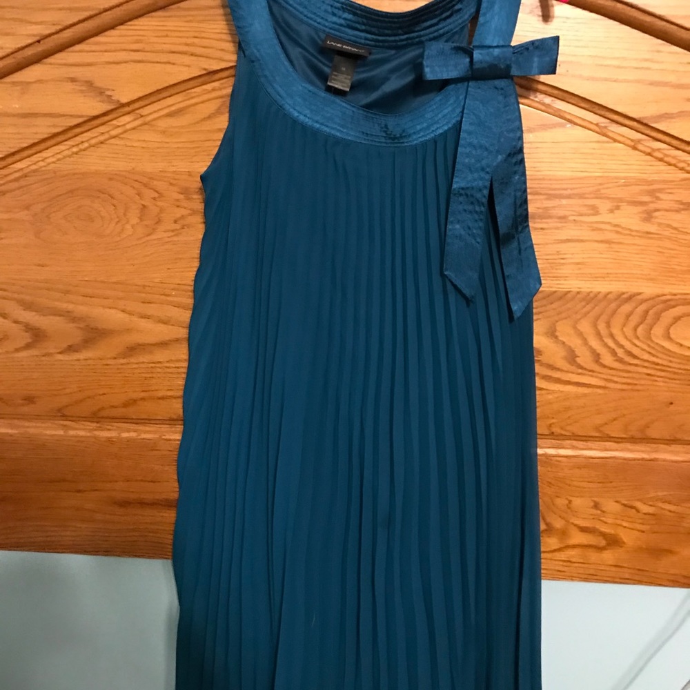 Teal evening dress